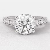 1.20ct Celtic Style Side Stone Diamond Ring PR1014 - 18ct-rose-gold / 