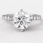 1.30ct Compass Set Side Stone Ring PR1017 - 18ct-yellow-gold / 