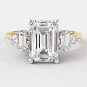 1.76ct Emerald Cut Side Stone Engagement Ring PR1087 - 18ct-white-gold / 