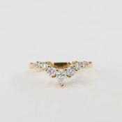 0.56ct Curved Lab Diamond Wedding Ring WR2057 - earth-grown /  / 