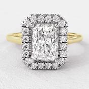 1.35ct Radiant Cut Claw Set Engagement Ring VR1103 - 18ct-yellow-gold /  image