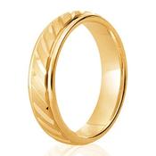 GWR2083 Gents 6mm Miter Cut Yellow Gold Wedding Ring -  / 9ct-yellow-gold / medium-size-f-q image