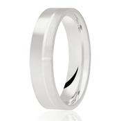 GWR2090 Gents Pattern 4mm Polished Edge Platinum/Palladium Wedding Ring -  / 6mm / palladium-950 image