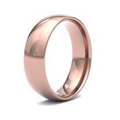 6mm D-Shape Court Rose Gold Gents Wedding Band GWR1027 - 9ct-rose-gold /  image