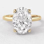 2.00ct Oval Cut Vintage Style Solitaire Diamond Engagement Ring SR13951 - platinum /  image