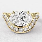 2.61ct Oval Cut Twist Style Engagement Ring PR13988 - 18ct-rose-gold / 