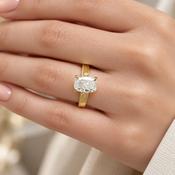2.05ct Side Stone Cushion Cut Engagement Ring XPR13999 - 18ct-yellow-gold / 