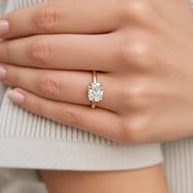 2.0ct Cushion Cut East West Solitaire Engagement Ring SR13953 - 18ct-yellow-gold /  image