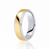 Gents Platinum and Yellow Gold Band GWR3003 - platinum-18k-yellow-gold / large-r-z / 5mm / light image