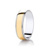 Gents Palladium/Platinum and Yellow Gold Band GWR3002 - platinum-18k-yellow-gold / large-r-z / medium image