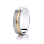 Platinum and Yellow Gold Gents Wedding Ring GWR3027 - platinum-18k-yellow-gold / 5mm / large-r-z / medium image