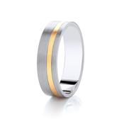 Platinum/Palladium and Yellow Gold Gents Wedding Ring GWR3006 - platinum-18k-yellow-gold / large-r-z / 5mm / light image