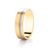 Gents Yellow Gold and Platinum/Palladium Wedding Ring GWR3006 - 9k-yellow-gold-palladium-950 / large-r-z / 5mm / light image