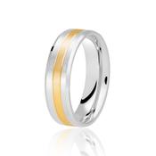 Platinum and Yellow/Rose Gold Gents Wedding Ring GWR3024 - platinum-18k-yellow-gold / large-r-z / 4mm / light image