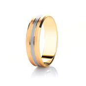 Yellow Gold and Platinum/Palladium Gents Wedding Ring GWR3024 - 9k-yellow-gold-palladium-950 / large-r-z / 6mm / light image