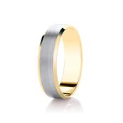 Yellow Gold and Platinum/Palladium Wedding Ring GWR3013 - 9k-yellow-gold-palladium-950 / large-r-z / 6mm / light image