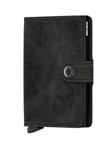 Secrid Miniwallet Black Leather Card Protector Wallet