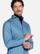 Denim Look Twill Shirt - Blue - 38 image