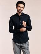 Roma Stretch Kent Collar Shirt - Navy - 42 image