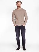 Mouline Rib Structure Sweater - Brown - L