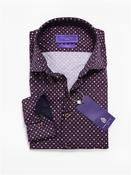 Stretch Flower Print Shirt - Red - S image