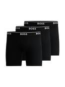 3 Pack Long Leg Boxer Brief - Black - M image