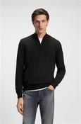 Ebenji Virgin Wool Quarter Zip Knit - Black - 2XL