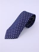 Sartorial 8cm Herringbone Geo Silk Tie - Blue image