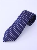 8cm Flower Dot Silk Tie - Navy image