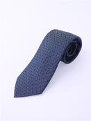 8cm Geo Square Dot Silk Tie - Navy image