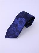 8cm Flower Silk Tie - Navy image