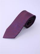8cm Neat Geo Silk Tie - Red image