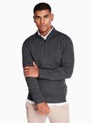 Merino Wool Quarter Zip Jumper - Green - L image
