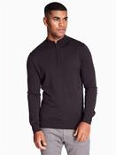 Merino Wool Quarter Zip Jumper - Brown - L image