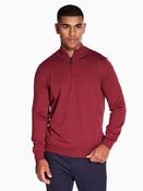 Ebenji Virgin Wool Quarter Zip Knit - Red - M