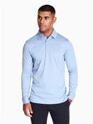 Liquid Cotton Long Sleeve Polo - Blue - XL