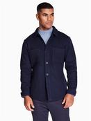 Borgo Knitted Double Face Overshirt - Navy - S