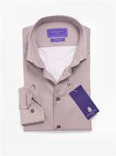 Brushed Twill Houndstooth Shirt - Stone - M