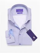 Brushed Twill Houndstooth Shirt - Blue - L image