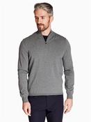 Ebenji Virgin Wool Quarter Zip Knit - Grey - M