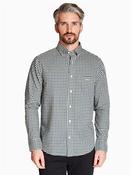 Twill Gingham Shirt - Green - L
