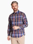 Classic Poplin Check Shirt - Blue - S