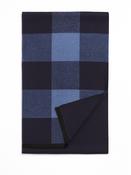 Check Double Face Scarf - Navy image