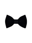 Satin Velvet Bow Tie - Black image