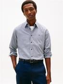 Twill Houndstooth Shirt - Navy - 40 image