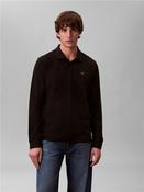 Long Sleeve Pique Polo - Black - S image