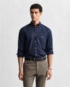 Regular Classic Poplin Shirt - Navy - M