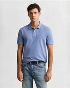 Regular Shield Pique Polo - Blue - M image