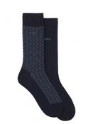 2 Pack Mini Cube Socks - Navy - 6-8 image