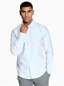 H Roan Double B Chest Logo Oxford Shirt - Blue - M image